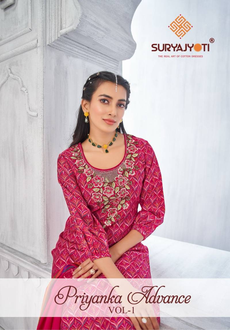 Suryajyoti Priyanka Advance Vol 1 Modal Discharge Printed Dress Material