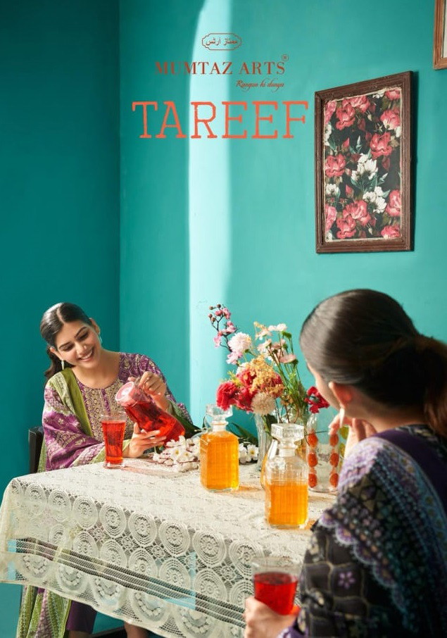 Mumtaz Tareef Jam Satin Printed Dress Material Collection