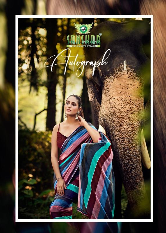 Sanskar Autograph Bember Georgette Party Wear Saree Collection