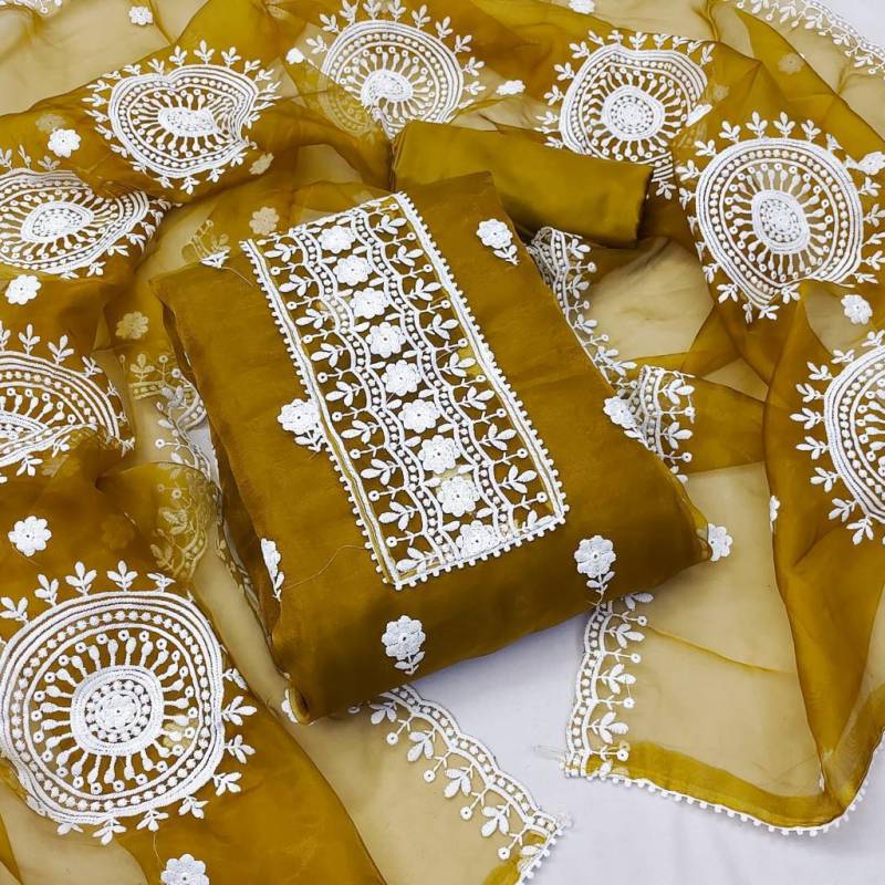 Color Set 9019 Designer Organza Dress Material Collection