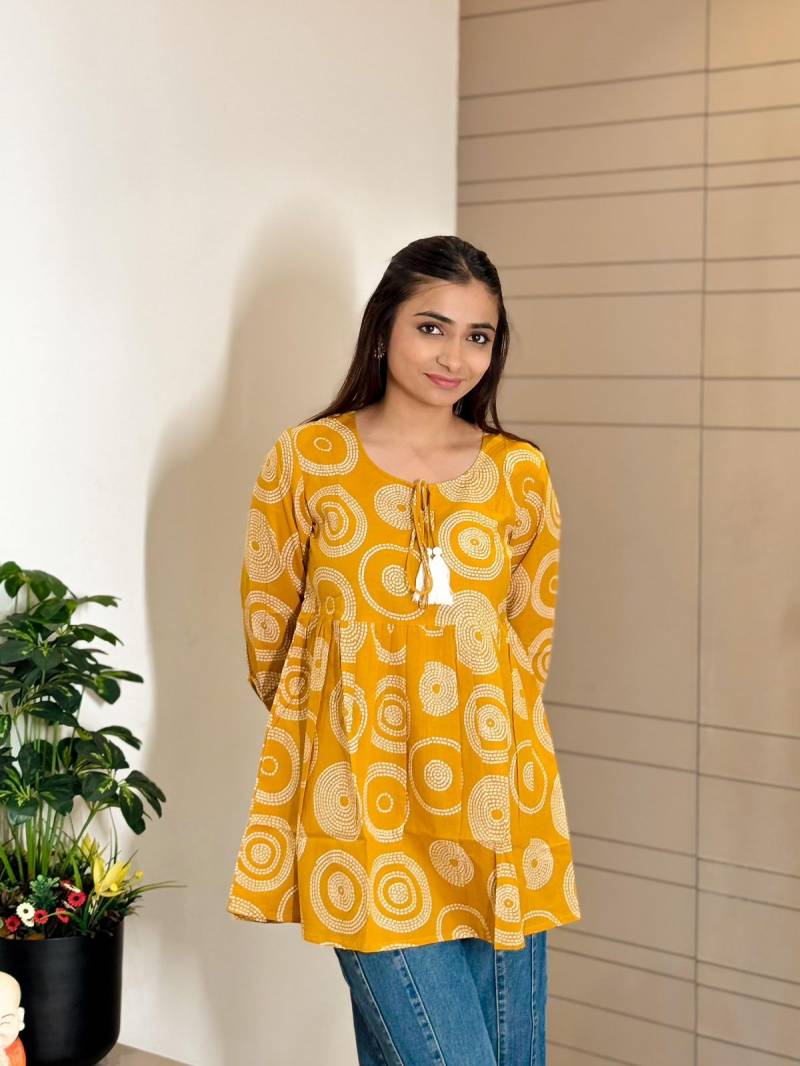 Tanyaa P 195 Stylish Cotton Printed Ladies Tops Collection