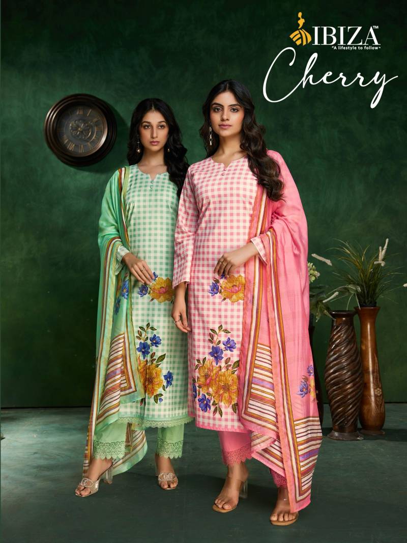 Ibiza Cherry Lawn Cotton Printed Salwar Suits Collection
