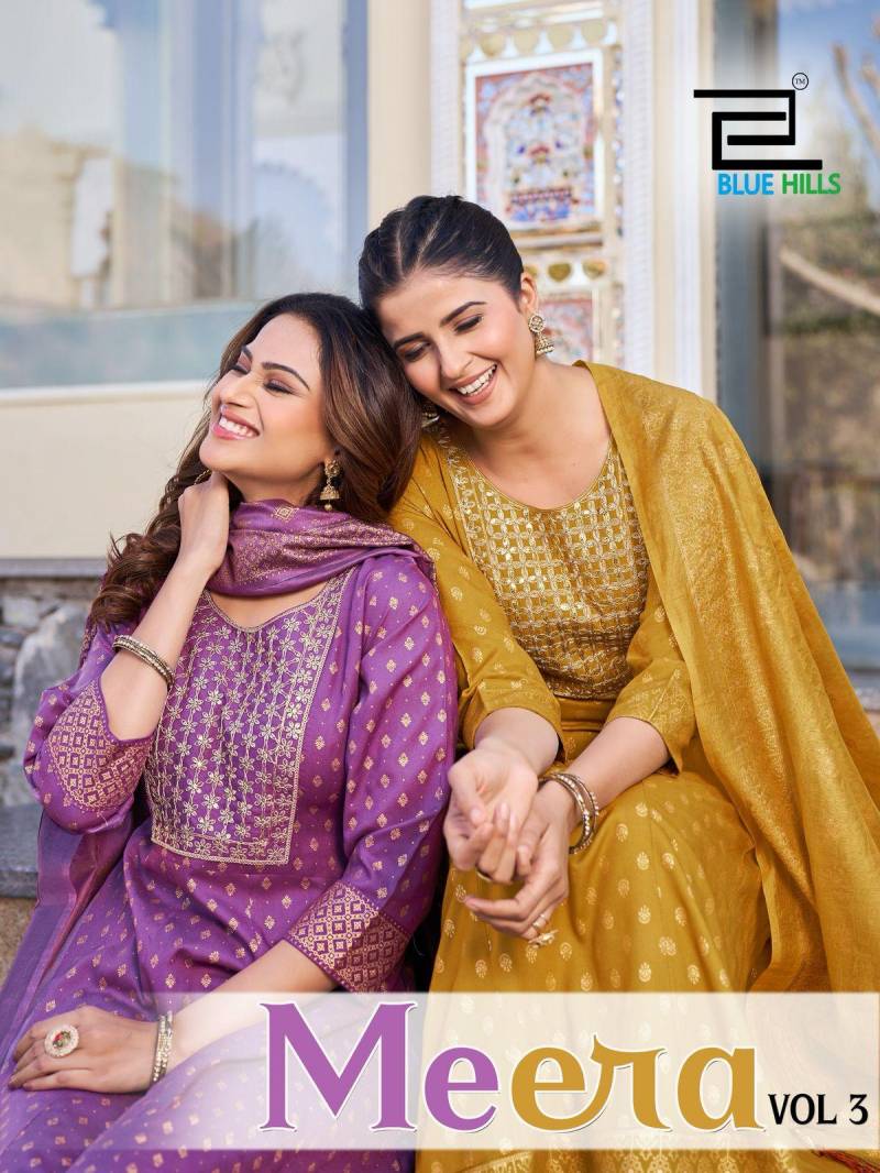 Blue Hills Meera Vol 3 Rayon Designer Kurti Bottom With Dupatta