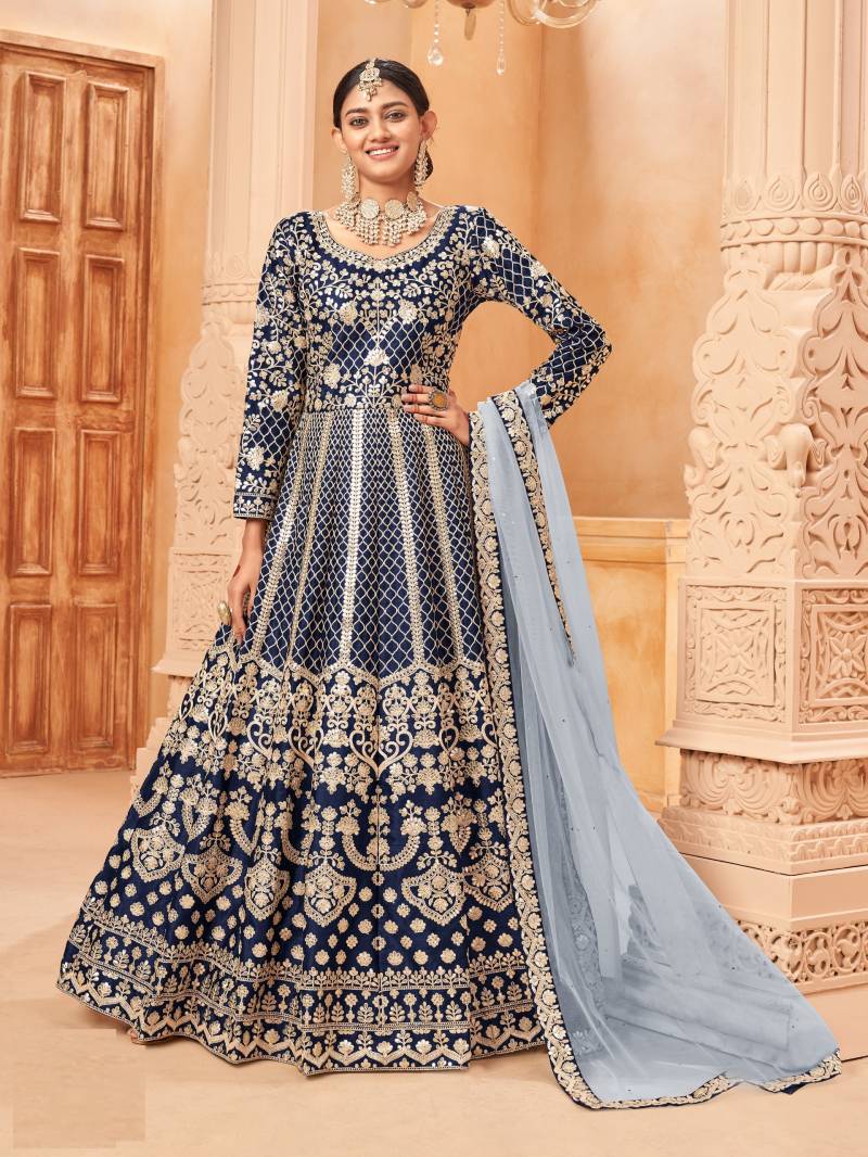 Aanaya Vol 157 Art Silk Designer Embroidery Gown Collection