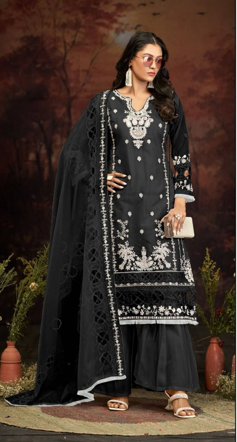 Bilqis B 164 Organza Designer Pakistani Salwar Kameez Collection