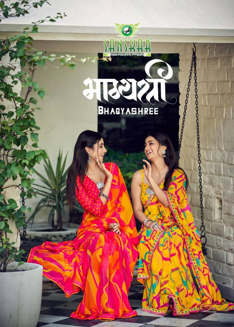 Sanskar Bhagyashree Georgette Printed Saree Collection