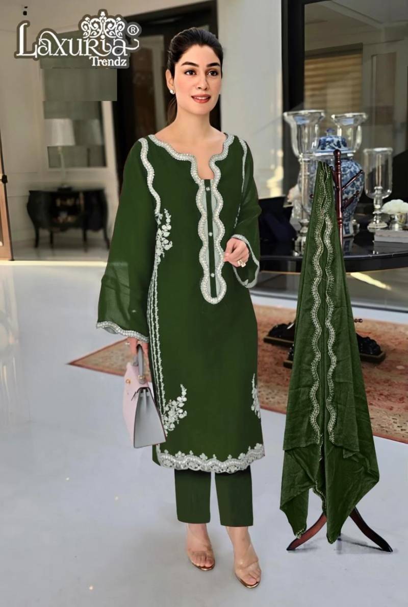 Laxuria Trendz 1521 Fandy Satin Ready Made Pakistani Dress