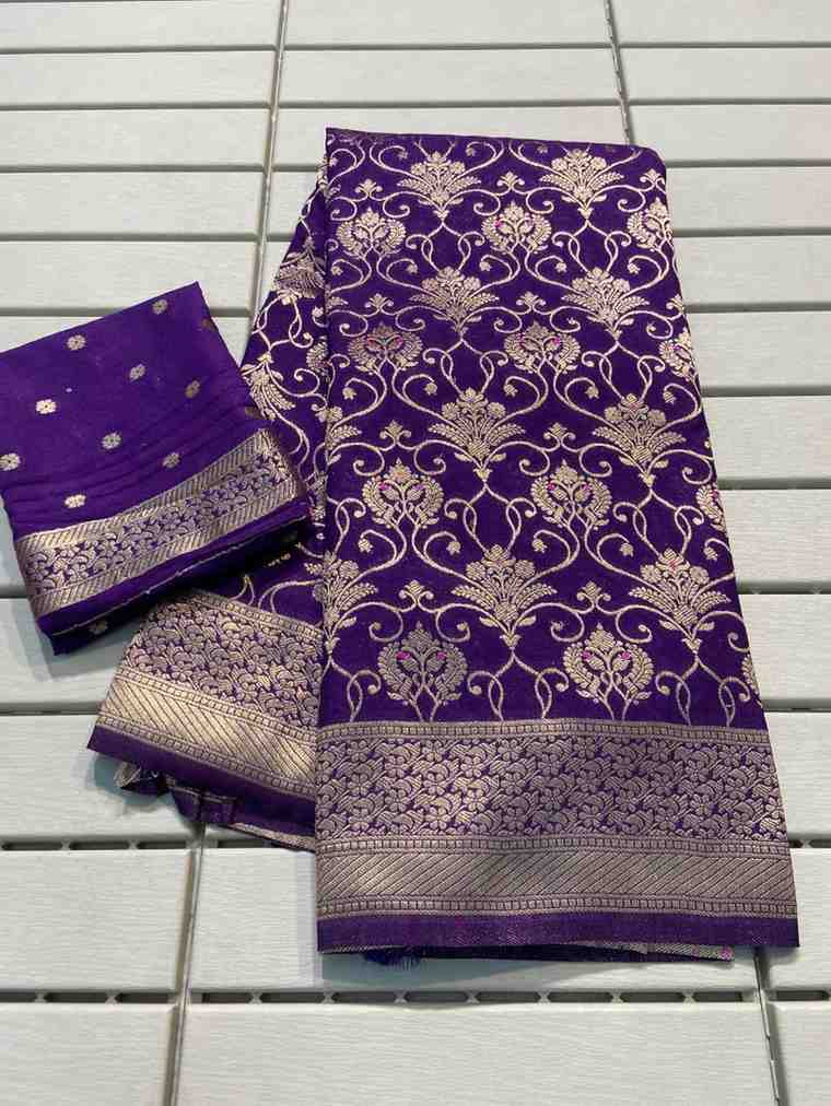 Kc 311 Silk Embroidered Wedding Wear Saree Collection