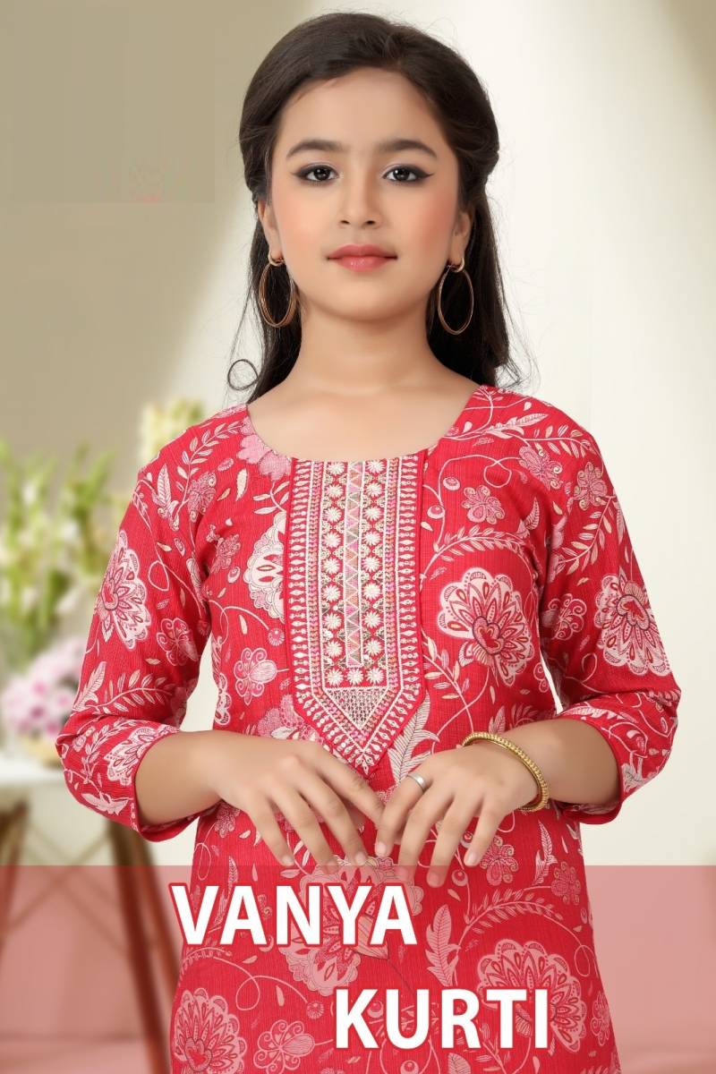 Vanya Kurti 9035 Printed Kids Wear Kurtis Collection