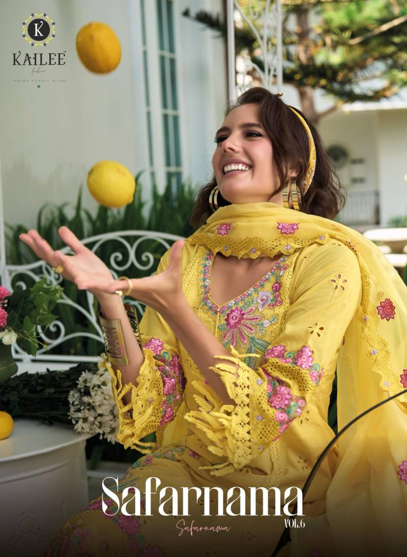 Kailee Safarnama Vol 6 Designer Kurti Bottom With Dupatta Collection