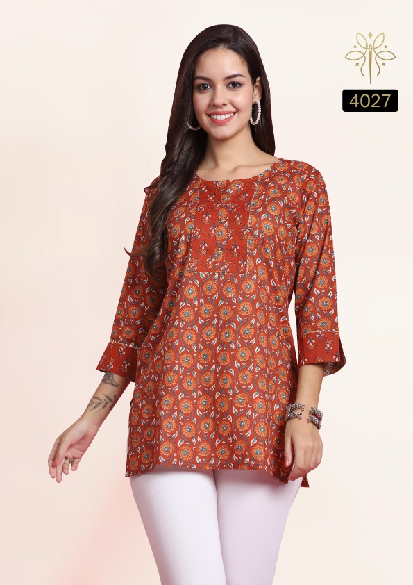 Trendy Akshara Cotton Printed Tunic Tops Collection