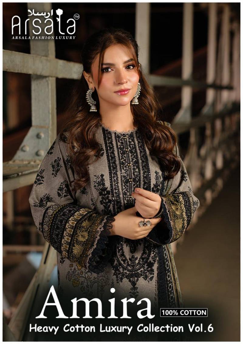 Arsala Amira Heavy Cotton Luxury Vol 6 Cotton Dress Material Collection