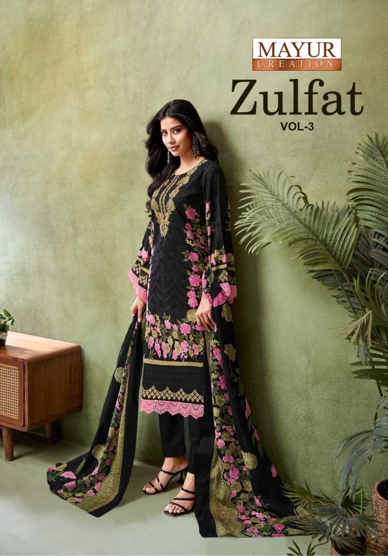 Mayur Zulfat Vol 3 Printed Cotton Dress Material Collection
