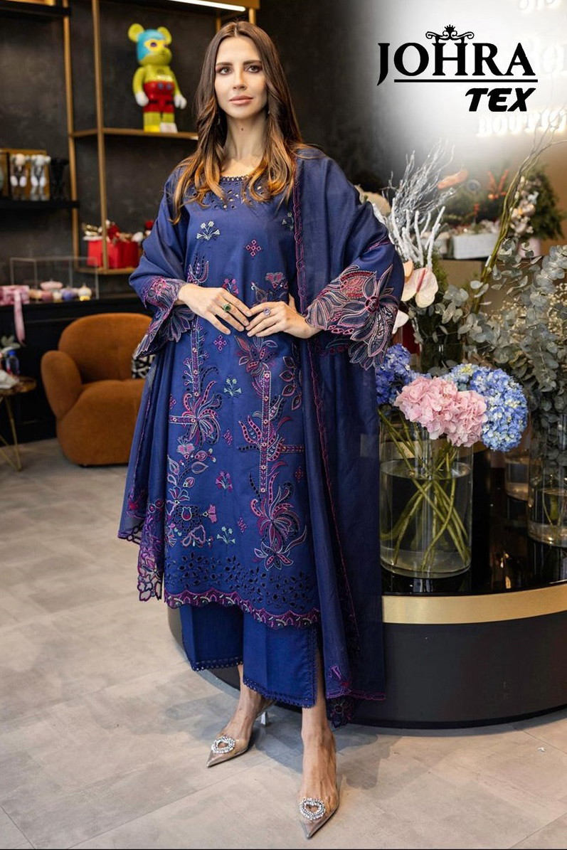 Johra Tex 168 Cambric Cotton Pakistani Salwar Kameez