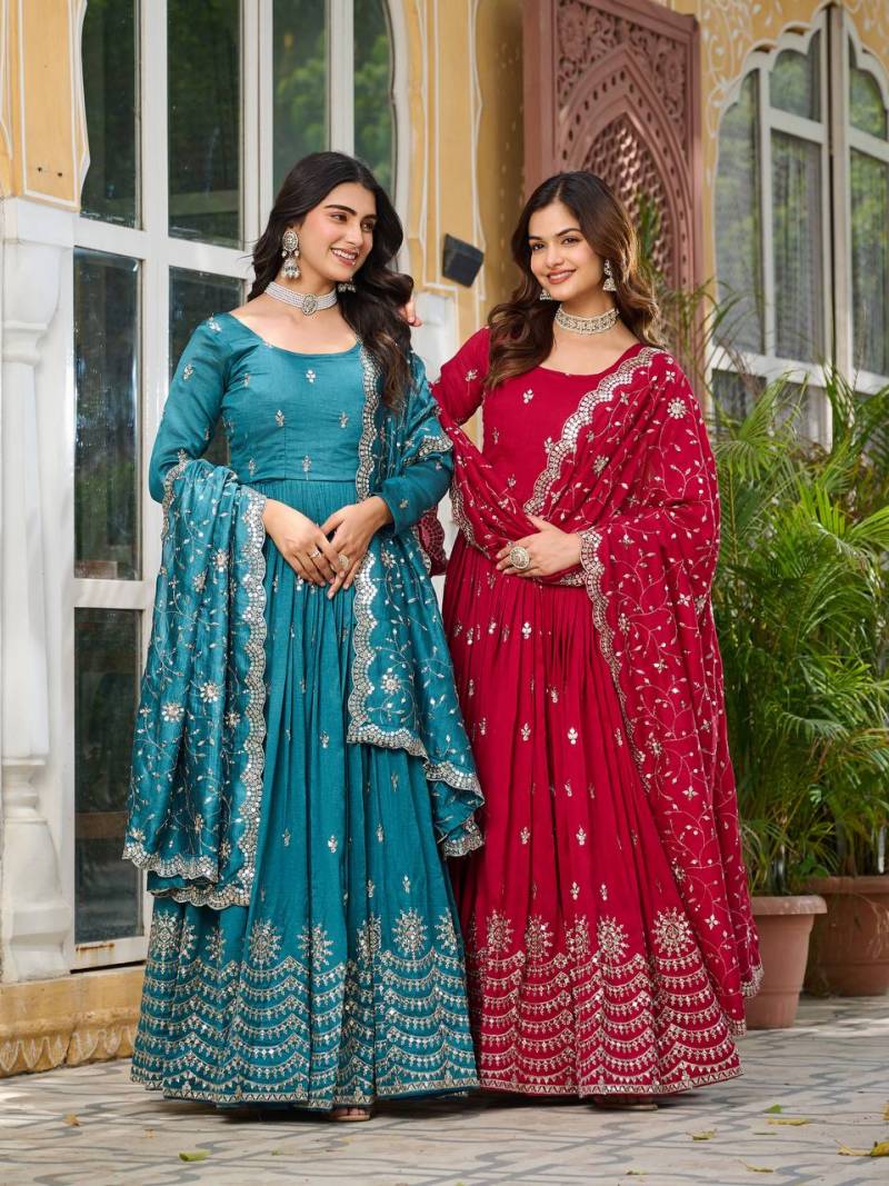 Luna Vol 41 Designer Gown With Dupatta Collection