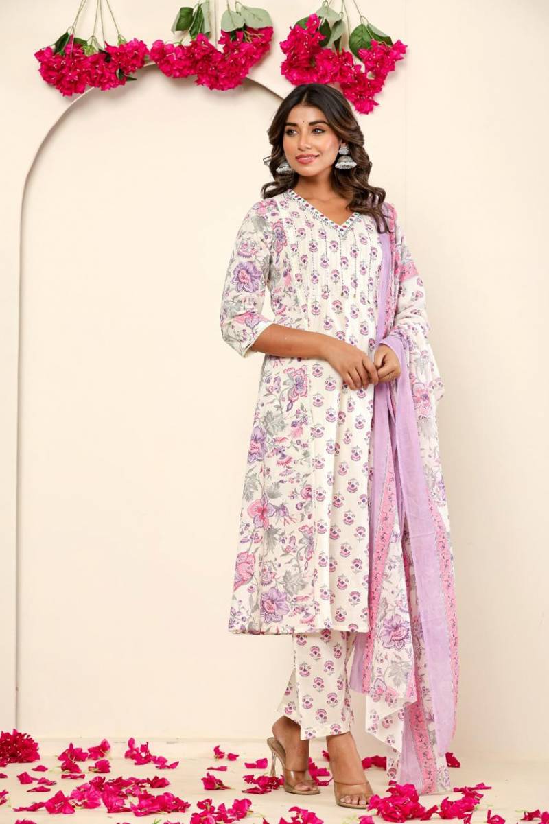 Tanyaa P 208 Cotton Kurti Bottom With Dupatta Collection