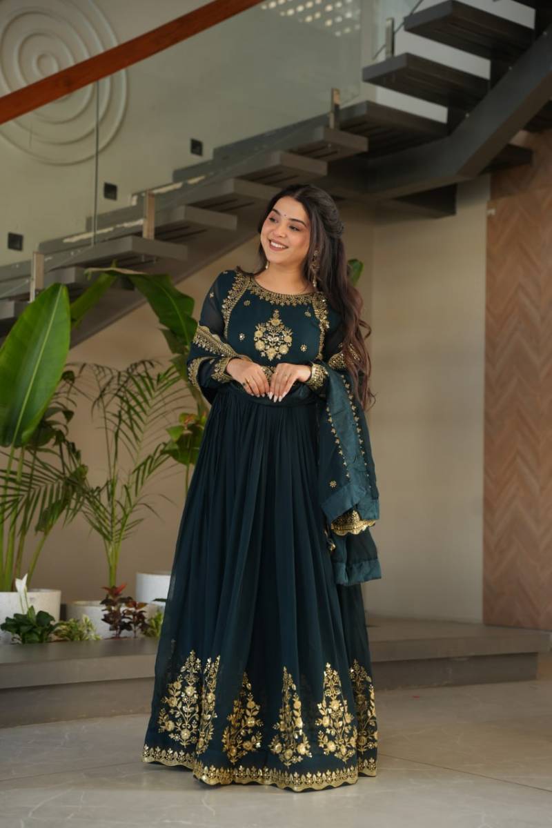 Luna Vol 43 Designer Gown With Dupatta Collection