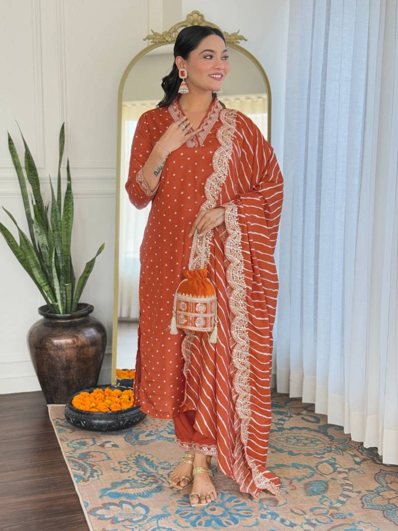 Sku 470 Vichitra Silk Designer Kurti Bottom With Dupatta