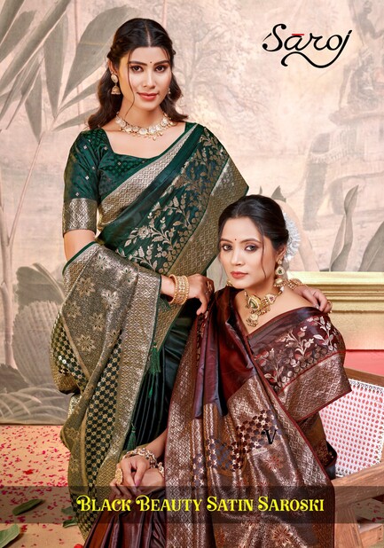 Saroj Black Beauty Wedding Wear Silk Saree Collection
