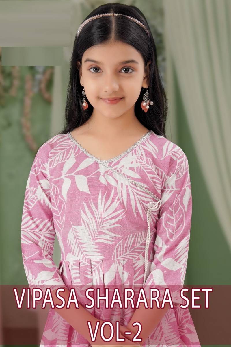 Vipasa Sharara Set Vol 2 Cotton Kids Kurti Pant With Dupatta