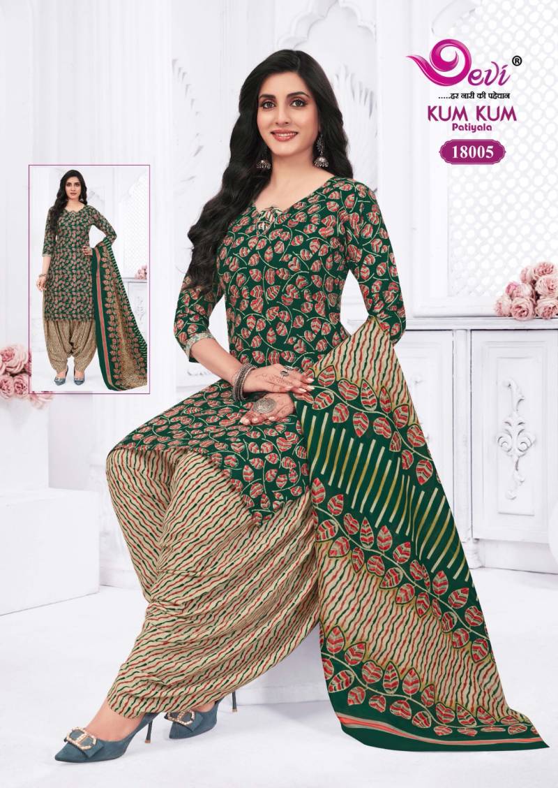 Devi Kumkum Vol 18 Cotton Printed Kurti Bottom With Dupatta
