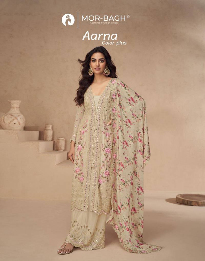 Aashirwad Mor Bagh Aarna Chinon Silk Designer Salwar Kameez