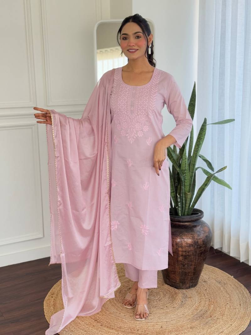 Cct 102 Cotton Designer Kurti Bottom With Dupatta