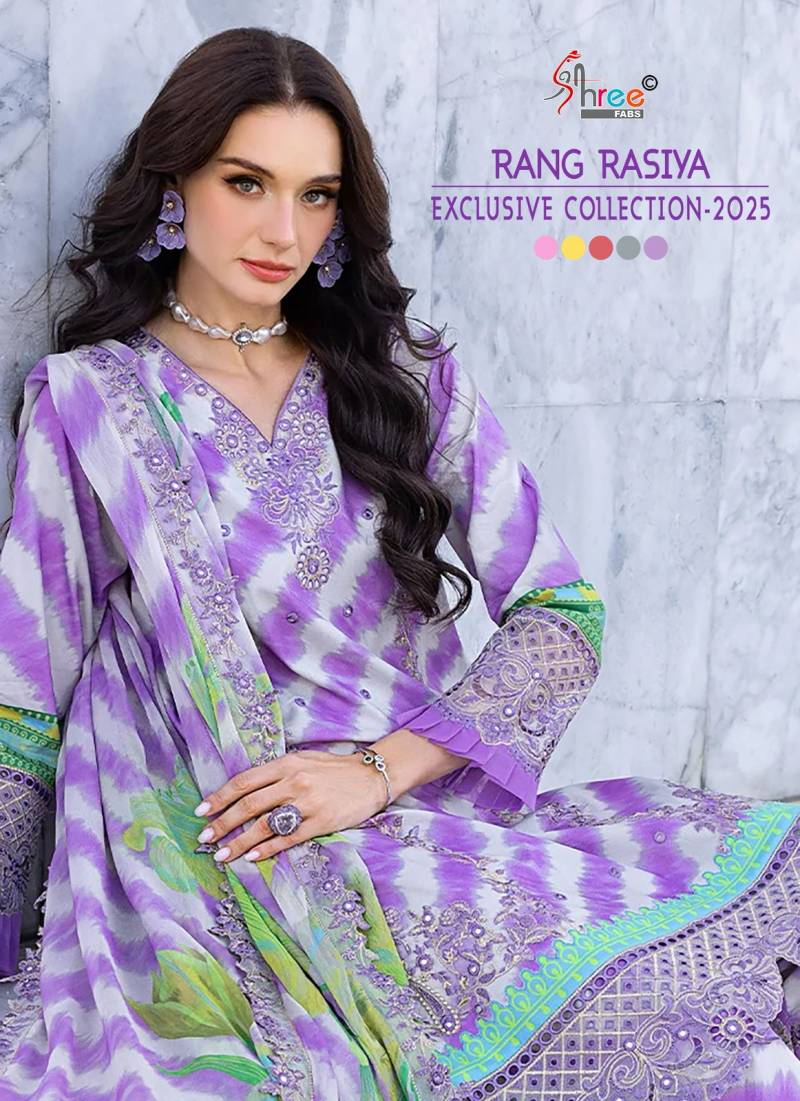 Shree Rang Rasiya Exclusive 2025 Chiffon Dupatta Pakistani Suits