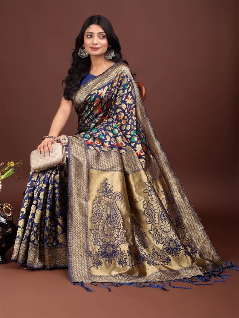 Astita Kashmiri Wedding Wear Lichi Silk Saree Collection