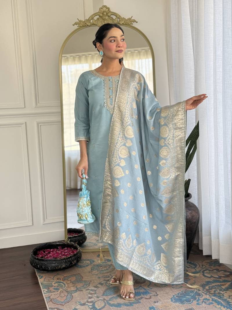 Shalini Viscose Casual Wear Kurti Bottom With Dupatta