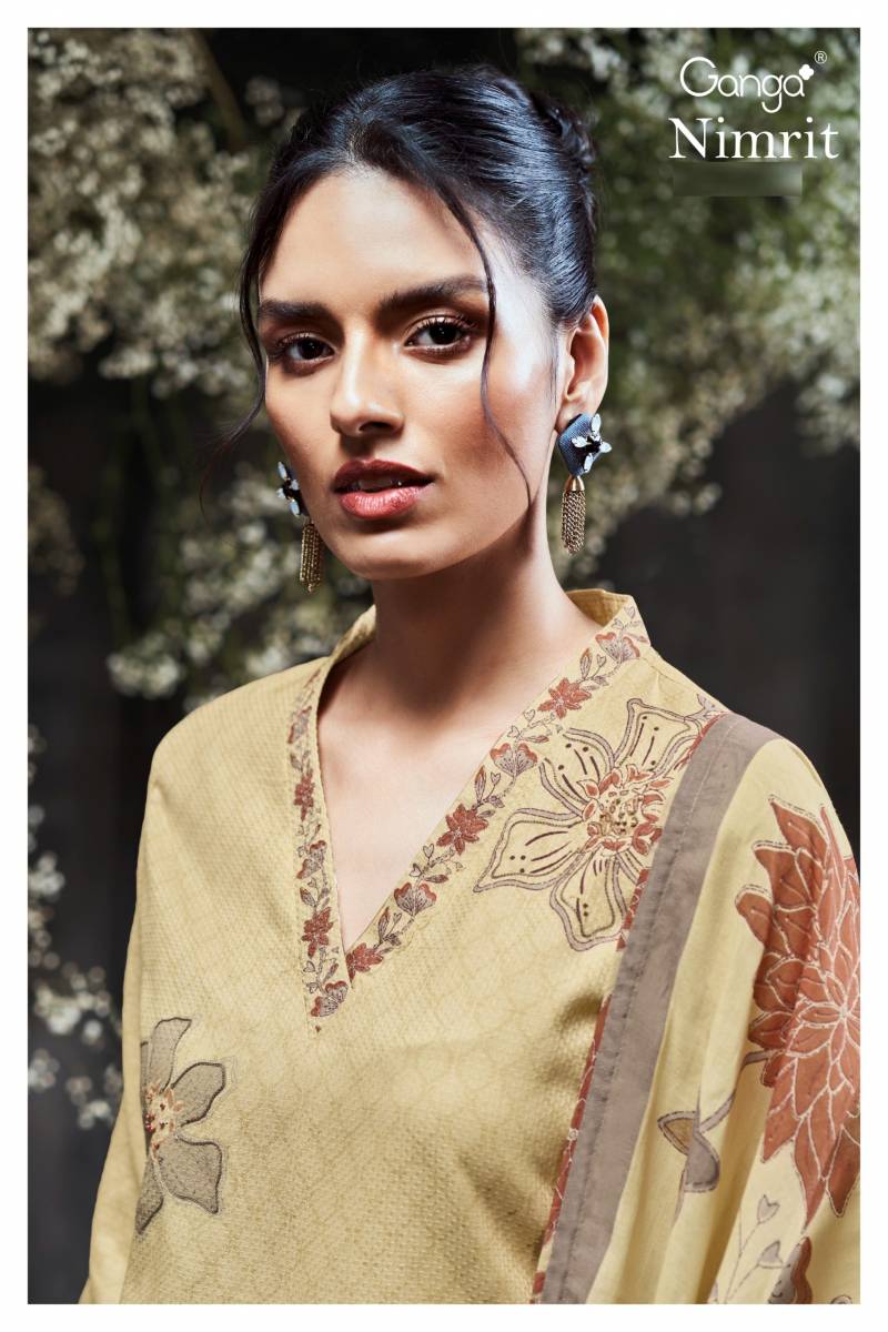 Ganga Nimrit Cotton Dobby Printed Salwar Suit Collection
