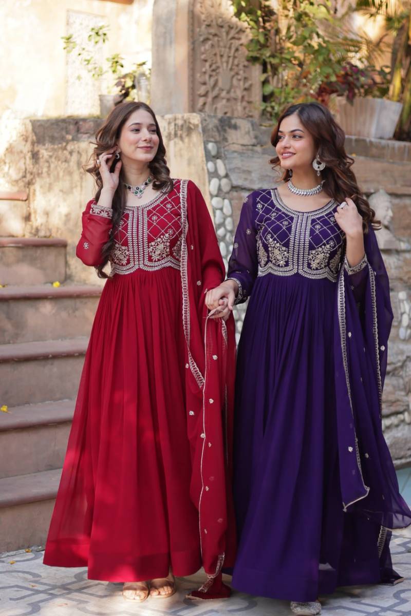 Luna Vol 44 Designer Gown With Dupatta Collection