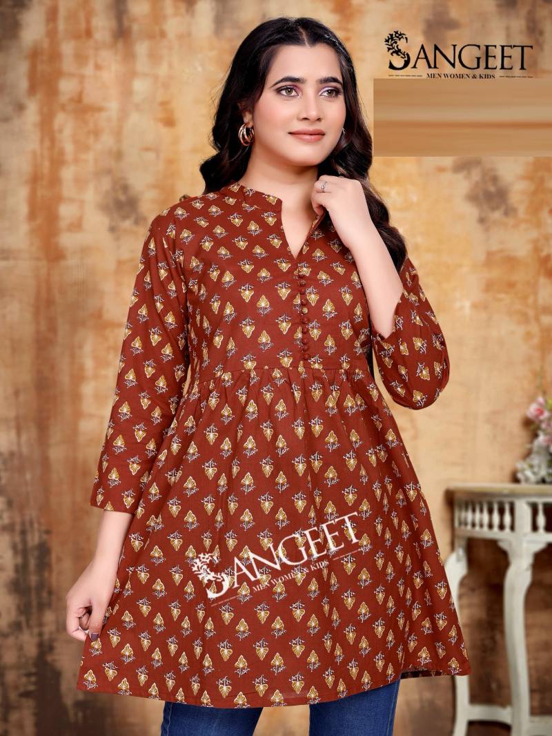 Sangeet Bhoomi 3 Printed Tunic Short Kurti Collection