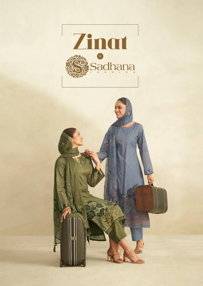 Sadhana Zinat Lawn Cotton Printed Dress Material Collection