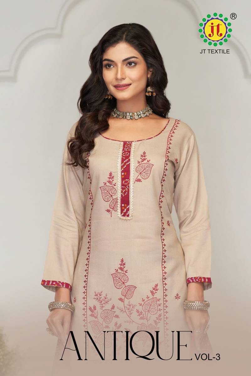 Jt Antique Vol 3 Embroidered Dress Material Collection