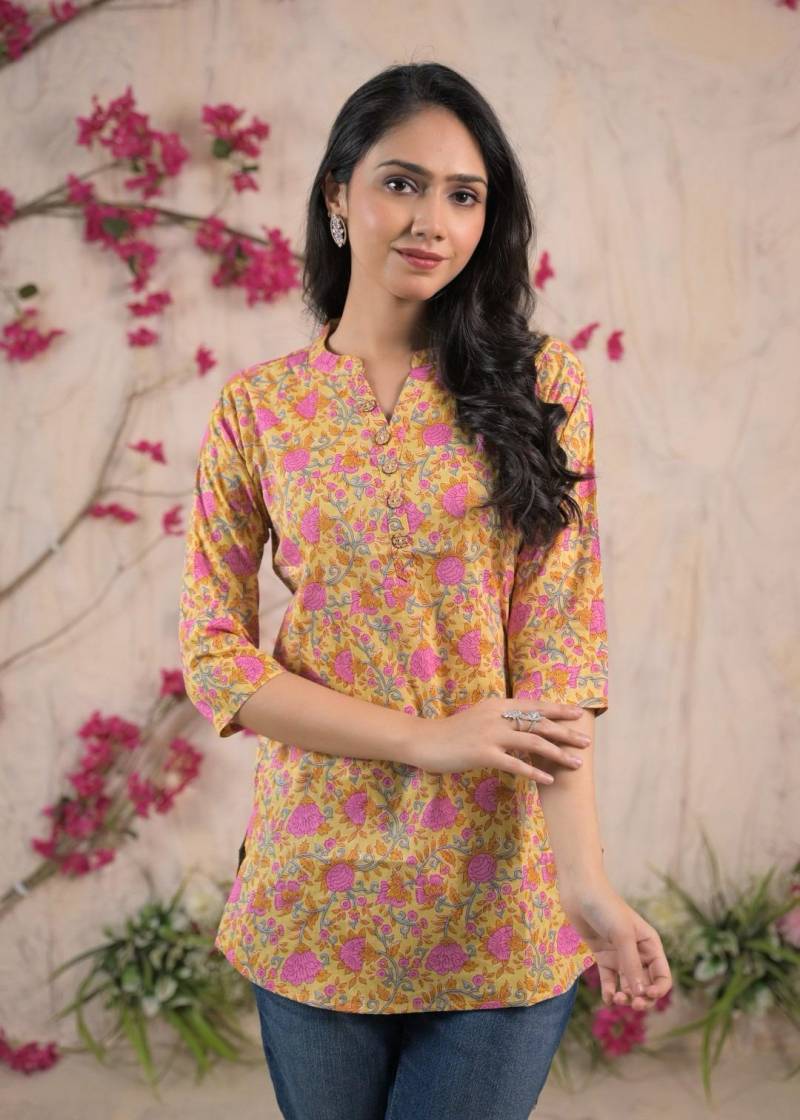 Nina F 04 Soft Cotton Summer Wear Short Kurti Collection