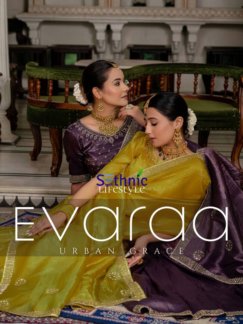 Sethnic Evaraa Designer Zarkan Work Rich Border Saree Collection