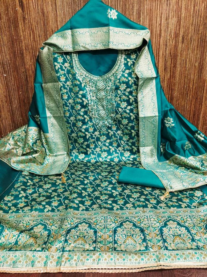 Color Set 9091 Designer jacquard Dress Material Collection