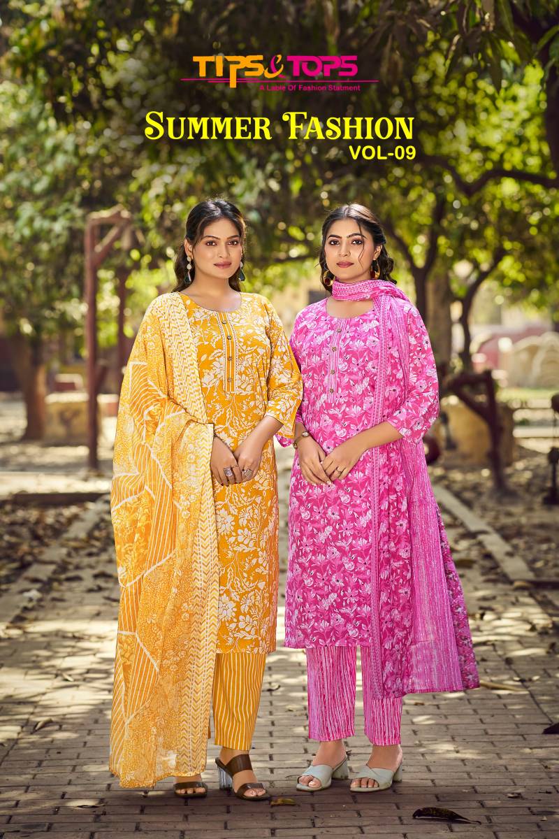Tips And Tops Summer Fashion Vol 9 Printed Kurti Bottom With Dupatta