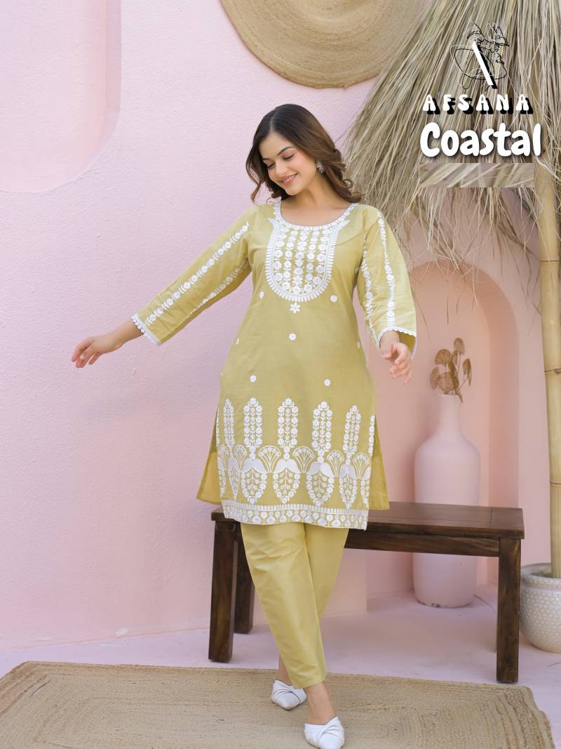 Afsana Coastal Cotton Designer Co Ord Set Collection