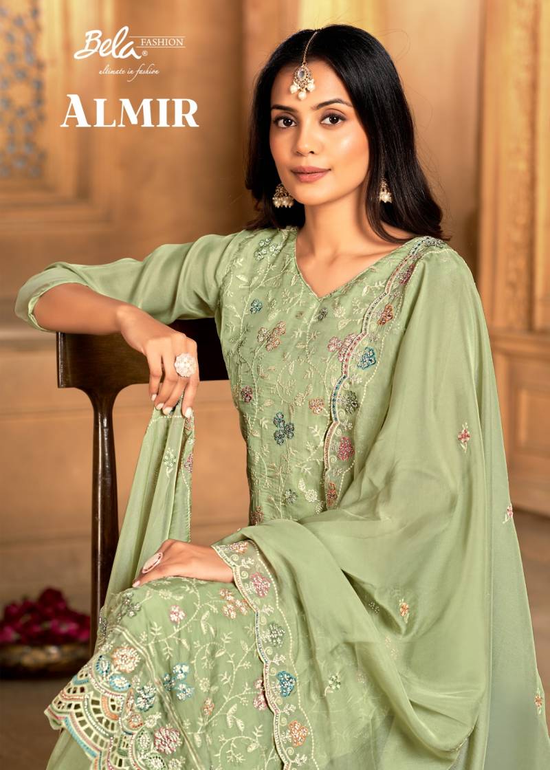 Bela Almir Organza Designer Salwar Kameez Collection