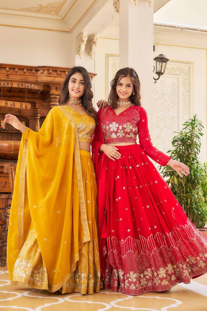 Sn 2307 Designer Faux Georgette Designer Lehenga Choli Collection