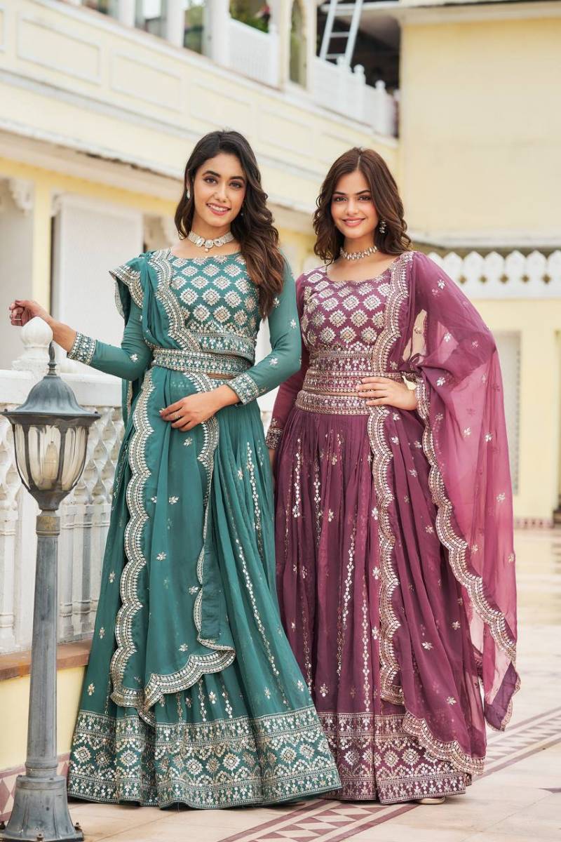 Sn 2305 Faux Georgette Designer Lehenga Choli Collection