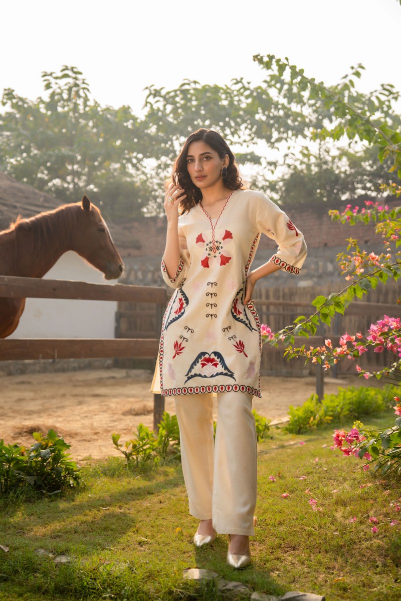 Tanyaa P 306 Cotton Handwork Stylish Co Ord Set Collection