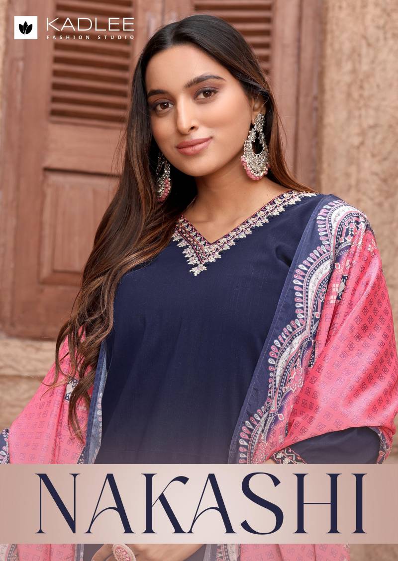 Kadlee Nakashi Soft Cotton Kurti Bottom With Dupatta Collection