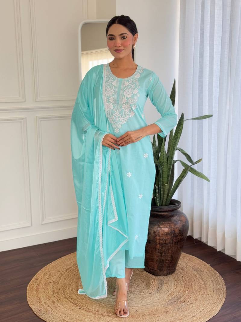 Cct 103 Cotton Kurti Bottom With Dupatta Collection