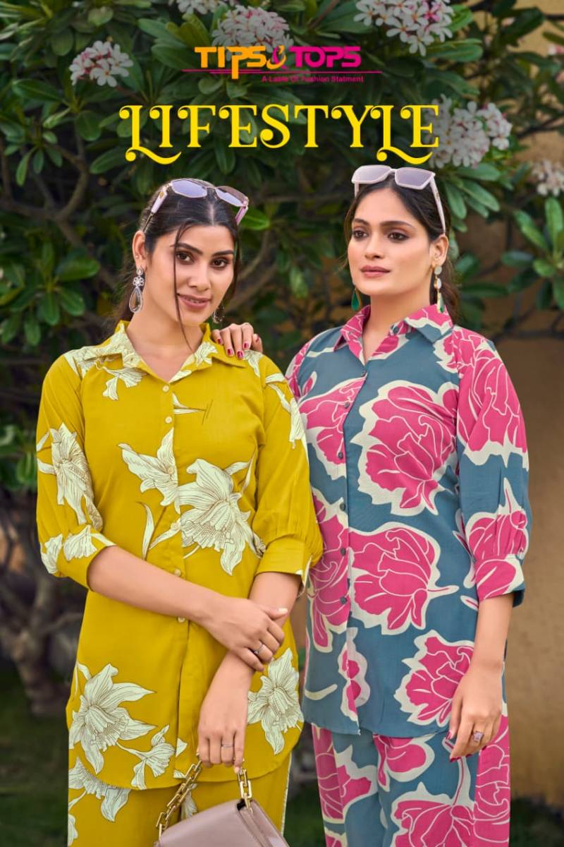 Tips And Tops Lifestyle Co Ord Set 1 Printed Fancy Co Ord Set