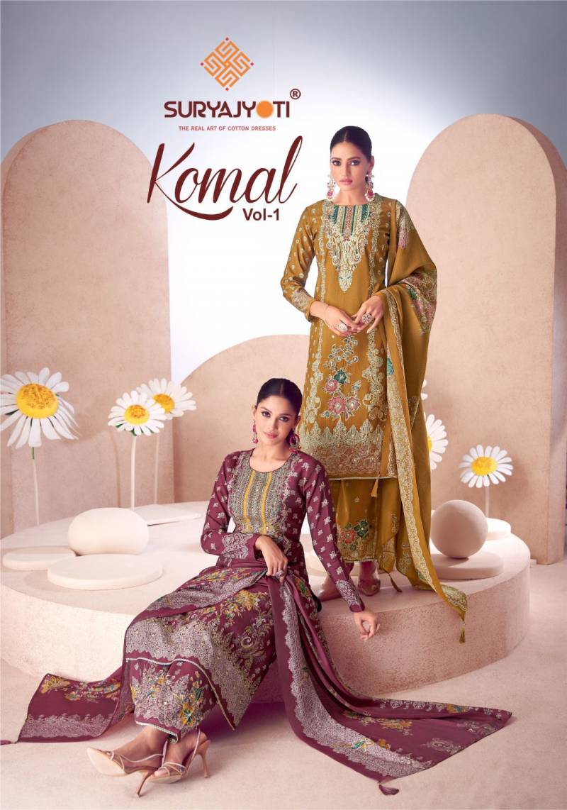 Suryajyoti Komal Vol 1 Designer Printed Dress Material Collection