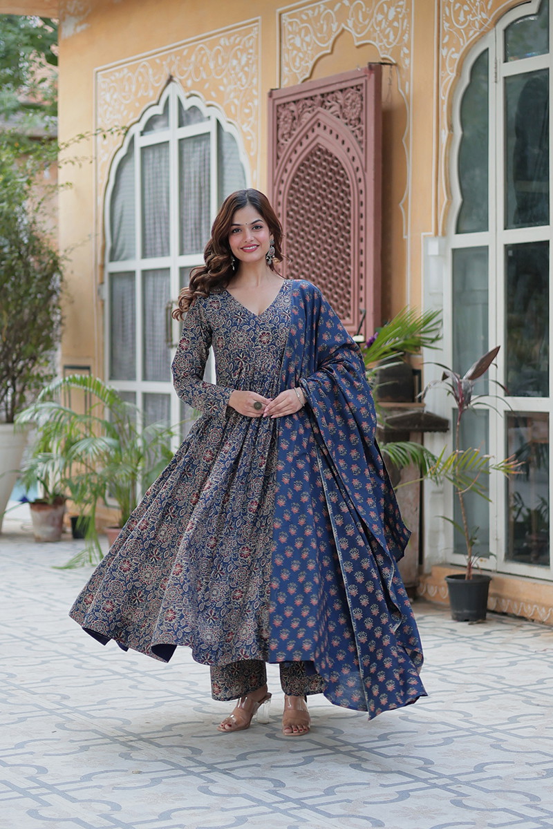 Jf 2490 91 Cotton Kurti Bottom with Dupatta Collection