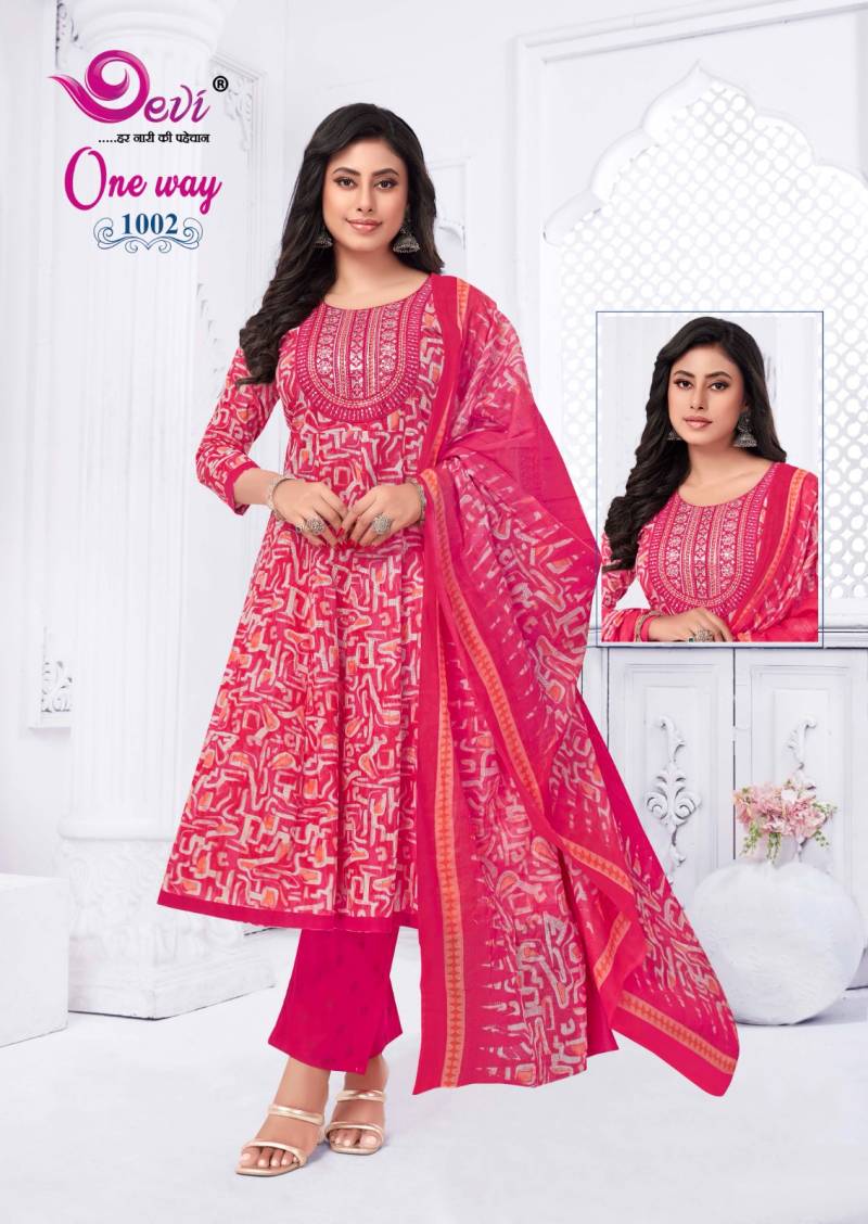 Devi One Way Vol 1 Anarkali Kurti Bottom With Dupattta